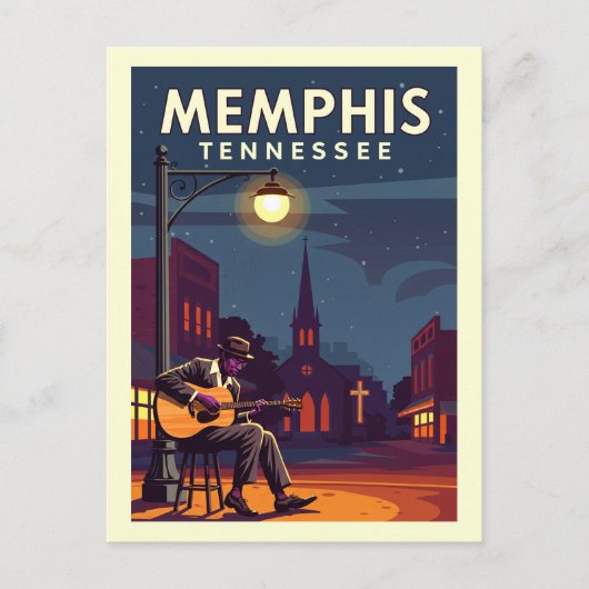  Memphis Tennessee Briefkaart (Voorkant)