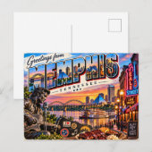 Memphis Tennessee Briefkaart (Voorkant / Achterkant)