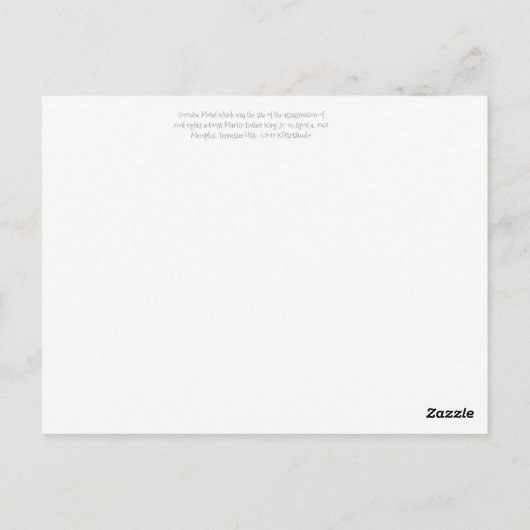 Memphis, Tennessee Briefkaart (Achterkant)