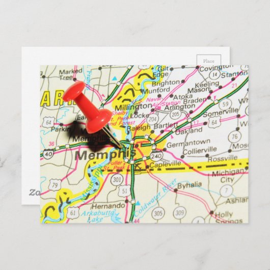 Memphis, Tennessee Briefkaart (Voorkant / Achterkant)