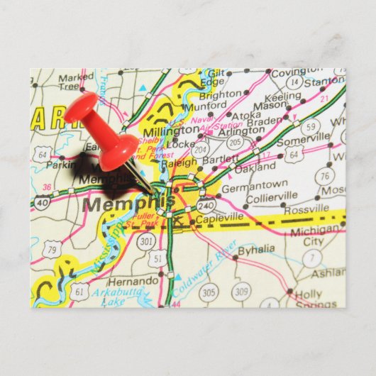 Memphis, Tennessee Briefkaart (Voorkant)