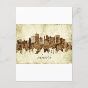 Memphis Tennessee Cityscape Uitnodiging Briefkaart