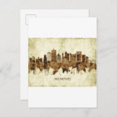 Memphis Tennessee Cityscape Uitnodiging Briefkaart (Voorkant / Achterkant)