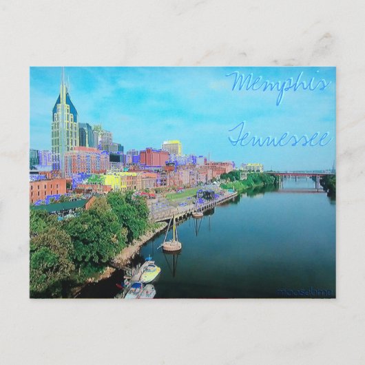 Memphis Tennessee Colored Post Card Briefkaart (Voorkant)