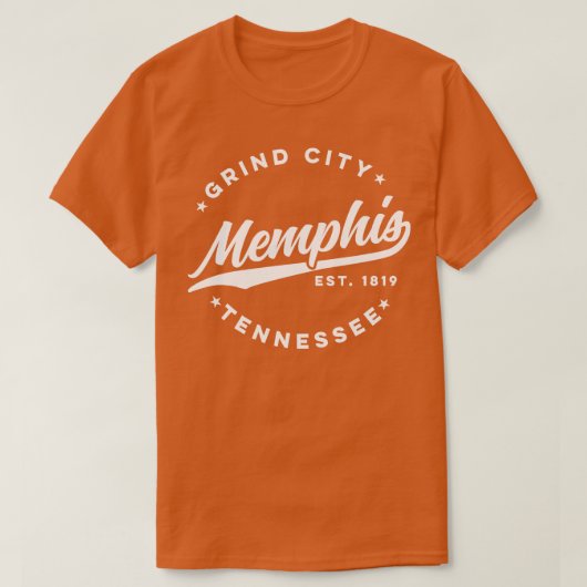  Memphis Tennessee Grind City Retro Verenigde Stat T-shirt (Design voorkant)