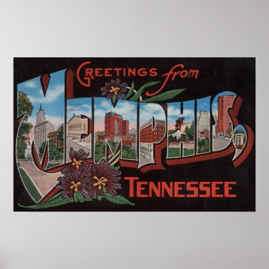 Memphis, Tennessee - Grote letterscènes 3 Poster (Voorkant)