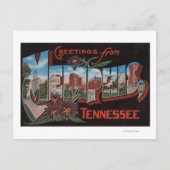 Memphis, Tennessee - Grote letterscènes Briefkaart (Voorkant)