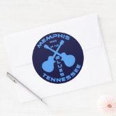 Memphis, Tennessee Home of the Blues Ronde Sticker (Envelop)