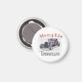 "Memphis Tennessee" Hotrod Magneet (Voorkant / Achterkant)