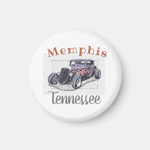"Memphis Tennessee" Hotrod Magneet