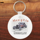 "Memphis Tennessee" Hotrod Sleutelhanger (Voorkant)