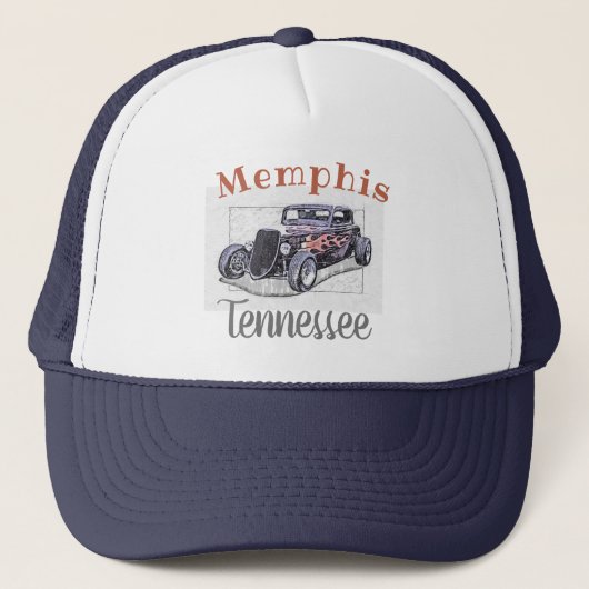 "Memphis Tennessee" Hotrod Trucker Pet (Voorkant)