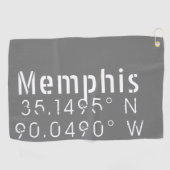 Memphis Tennessee Latitude Golfhanddoek (Horizontaal)