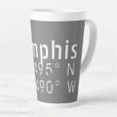 Memphis Tennessee Latitude Latte Mok (Rechterhoek)