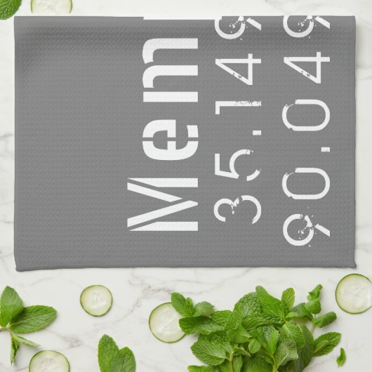 Memphis Tennessee Latitude Theedoek (Gevouwen)