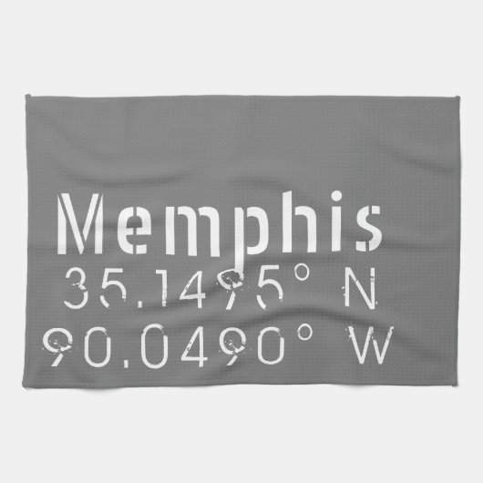 Memphis Tennessee Latitude Theedoek (Horizontaal)