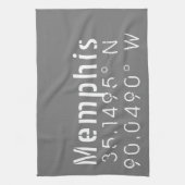 Memphis Tennessee Latitude Theedoek (Verticaal)