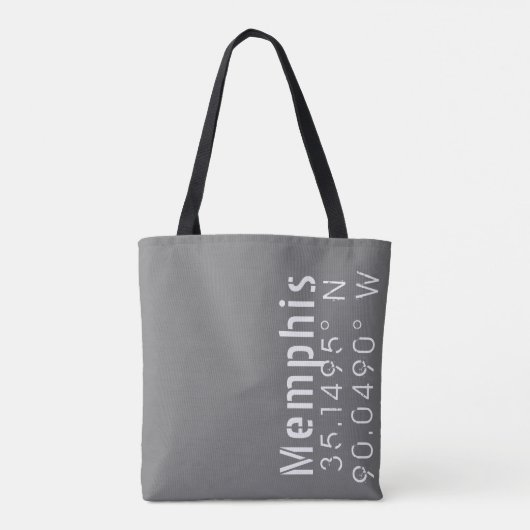 Memphis Tennessee Latitude Tote Bag (Achterkant)
