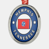 Memphis Tennessee Metalen Ornament (Links)