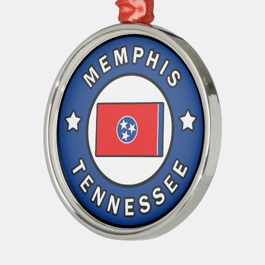 Memphis Tennessee Metalen Ornament (Links)