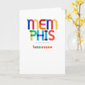 Memphis Tennessee Mid Century, Pop Art, Kaart (Gele Bloem)
