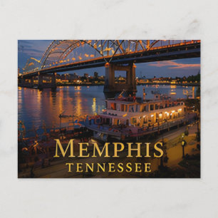 Memphis Tennessee Mississippi Blues & Rivier Briefkaart