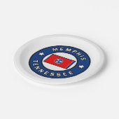 Memphis Tennessee Papieren Bordje (Gekanteld)