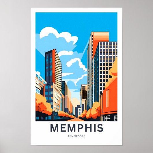 Memphis Tennessee Reisprint Poster (Voorkant)
