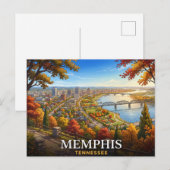 Memphis Tennessee Reizen Briefkaart (Voorkant / Achterkant)