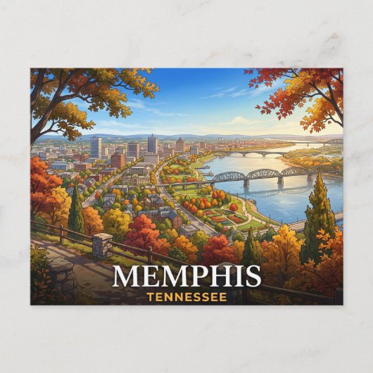 Memphis Tennessee Reizen Briefkaart (Voorkant)