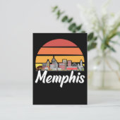 Memphis Tennessee Retro City Skyline Briefkaart (Staand voorkant)