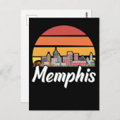 Memphis Tennessee Retro City Skyline Briefkaart (Voorkant / Achterkant)