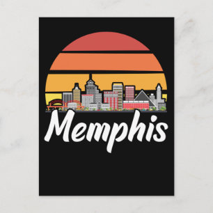 Memphis Tennessee Retro City Skyline Briefkaart