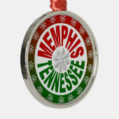 Memphis Tennessee rode groene versiering Metalen Ornament (Rechts)