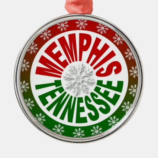 Memphis Tennessee rode groene versiering Metalen Ornament (Voorkant)