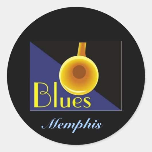 Memphis Tennessee Ronde Sticker (Voorkant)