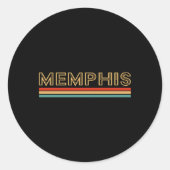 Memphis Tennessee Ronde Sticker (Voorkant)