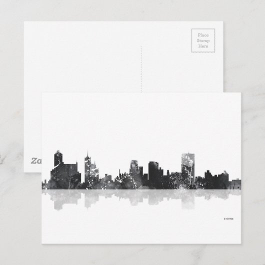 MEMPHIS, TENNESSEE SKYLINE BRIEFKAART (Voorkant / Achterkant)