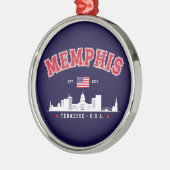 "Memphis Tennessee – Skyline City Metalen Ornament (Links)
