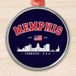"Memphis Tennessee – Skyline City Metalen Ornament