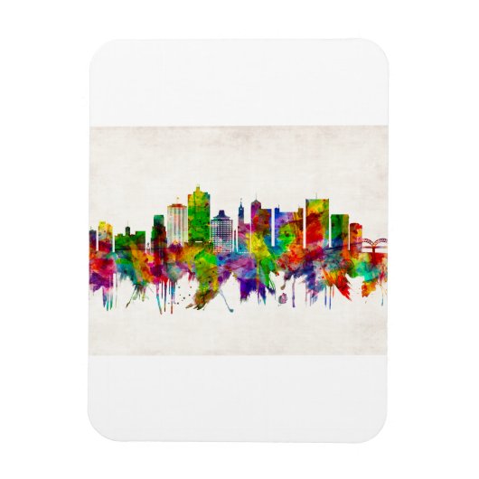 Memphis Tennessee Skyline Magneet (Verticaal)