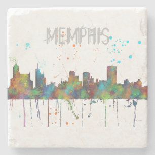 MEMPHIS, TENNESSEE SKYLINE - Onderzetter met steen
