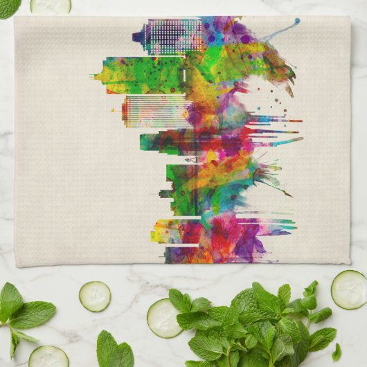 Memphis Tennessee Skyline Theedoek (Gevouwen)