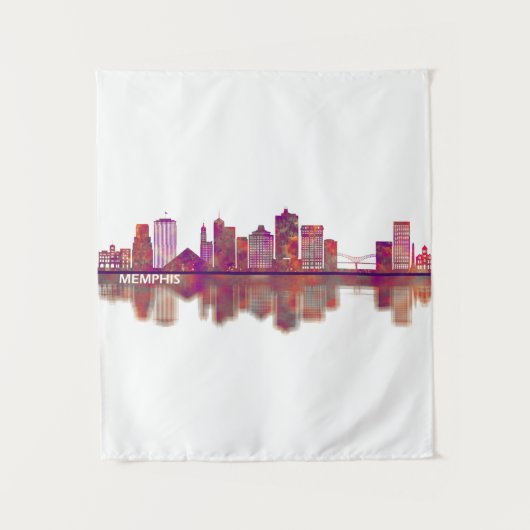 Memphis Tennessee Skyline Wandkleed (Voorkant)
