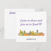 MEMPHIS, TENNESSEE SKYLINE WB1 - SAVE THE DATE (Voorkant / Achterkant)