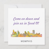 MEMPHIS, TENNESSEE SKYLINE WB1 - SAVE THE DATE (Voorkant)