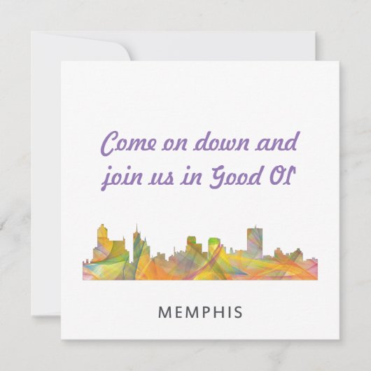 MEMPHIS, TENNESSEE SKYLINE WB1 - SAVE THE DATE (Voorkant)