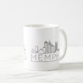 Memphis, Tennessee Stylized Skyline Koffiemok (Voorkant rechts)