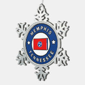 Memphis Tennessee Tin Sneeuwvlok Ornament (Rechts)