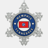 Memphis Tennessee Tin Sneeuwvlok Ornament (Voorkant)